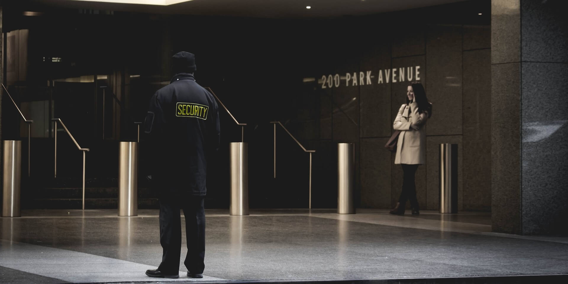security guard security guard monitoring a hallway
